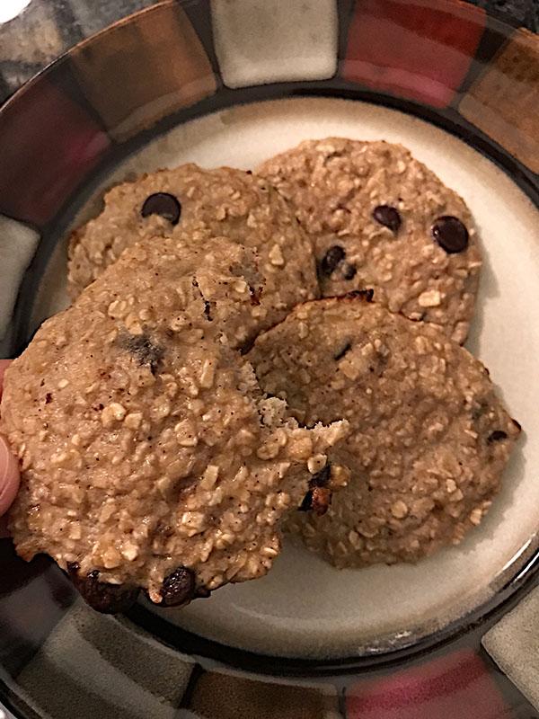 Banana Oatmeal Protein Cookies