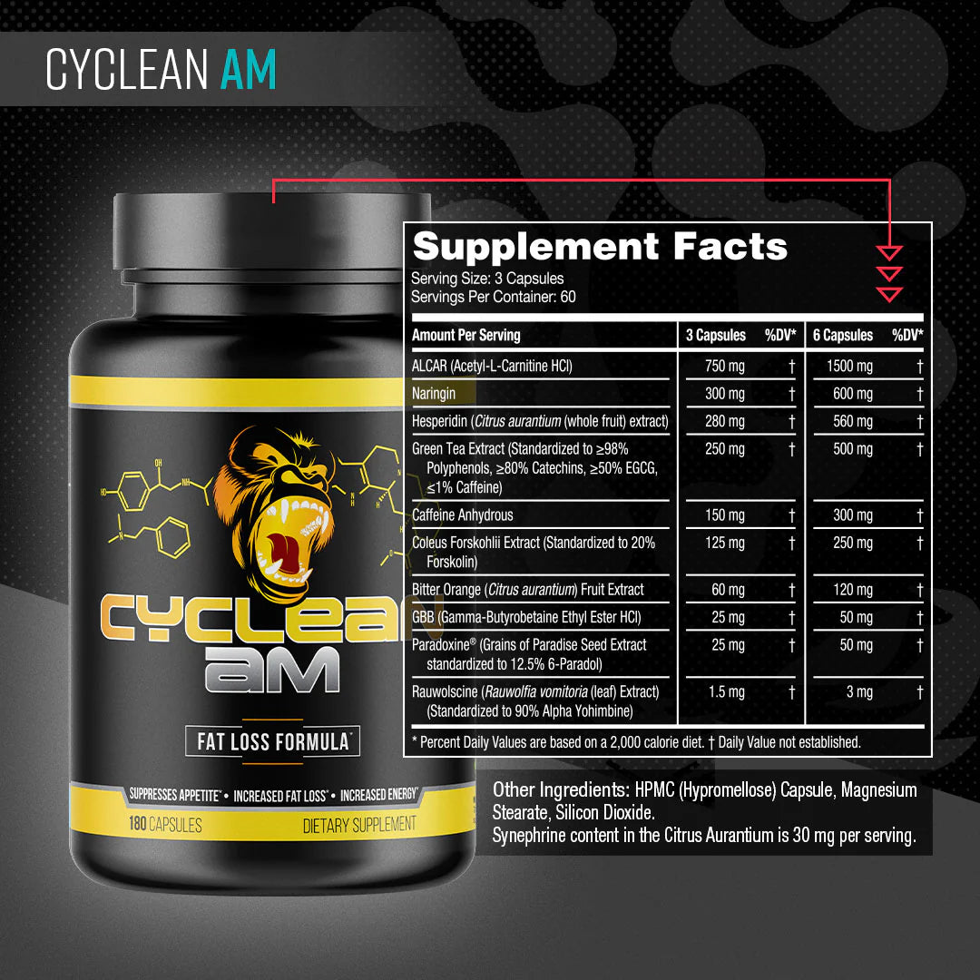 Gorilla Mind CYCLEAN AM Fat Loss Formula