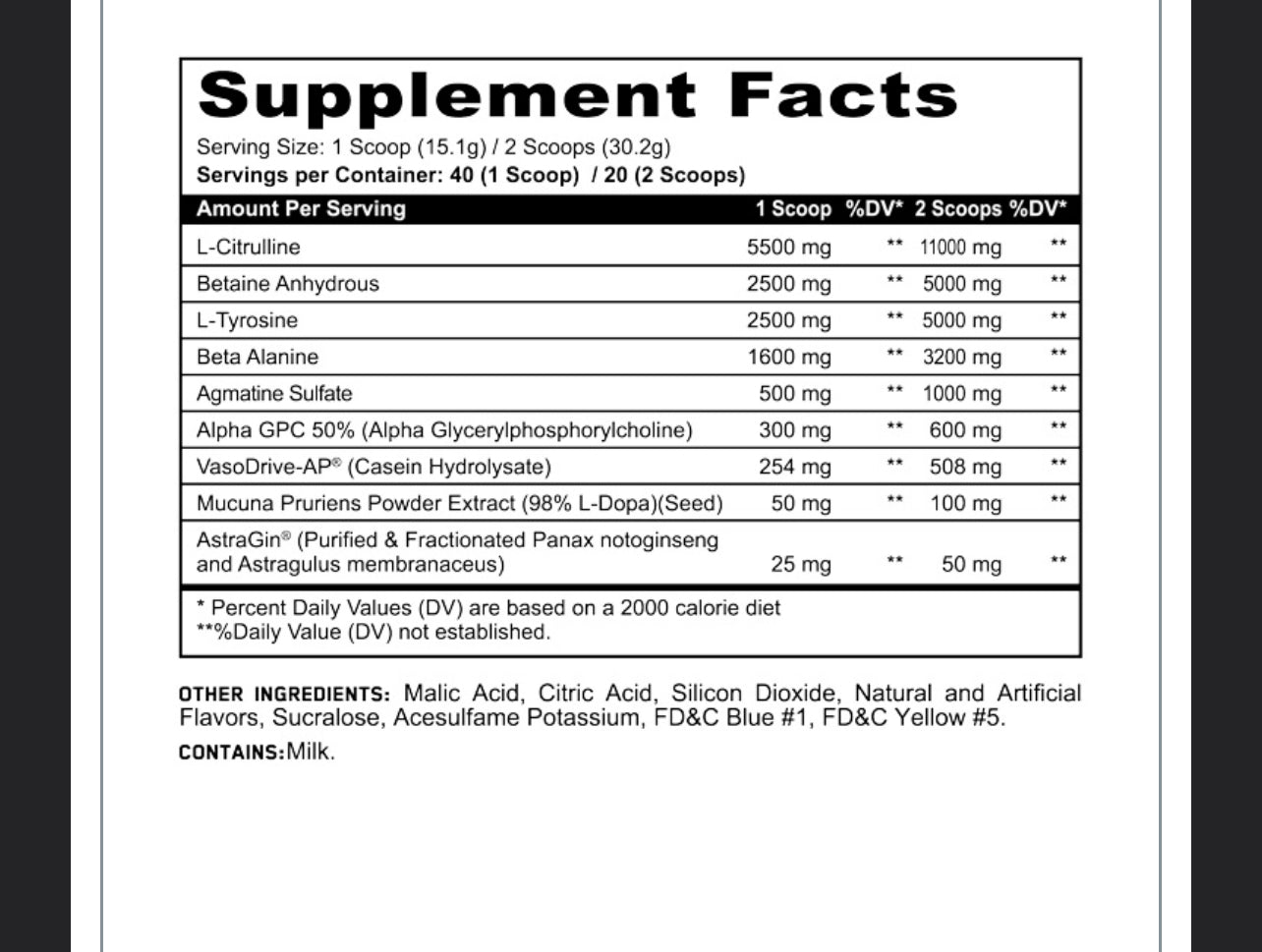 Panda x V1 - PANDAMUS Pre-Workout (All 3 Levels)