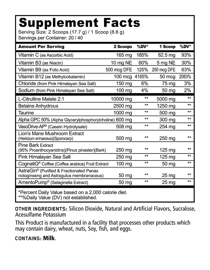 Panda Supps Pump Stim Free Preworkout