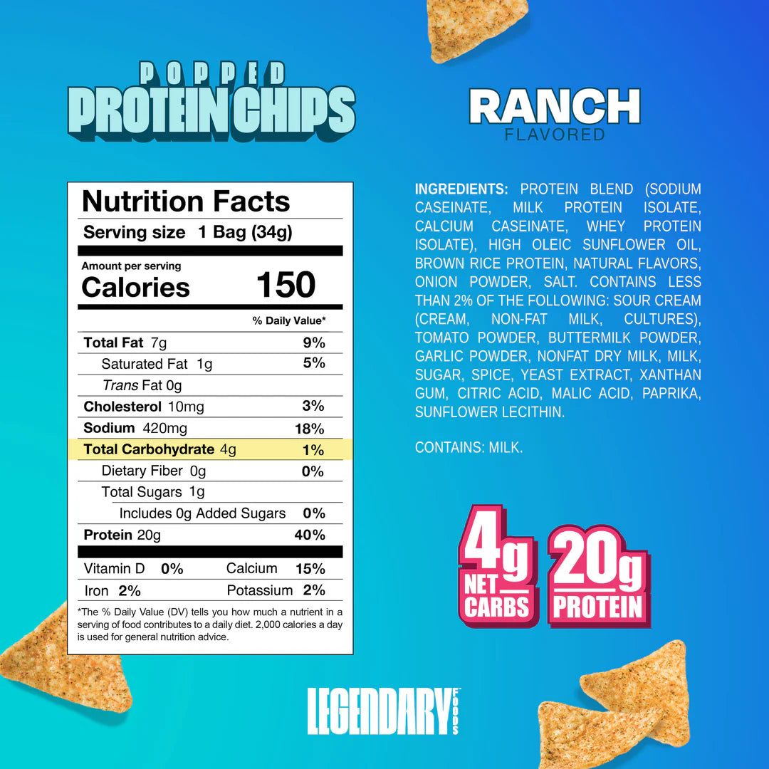 Legendary Foods Popped Protein Chips