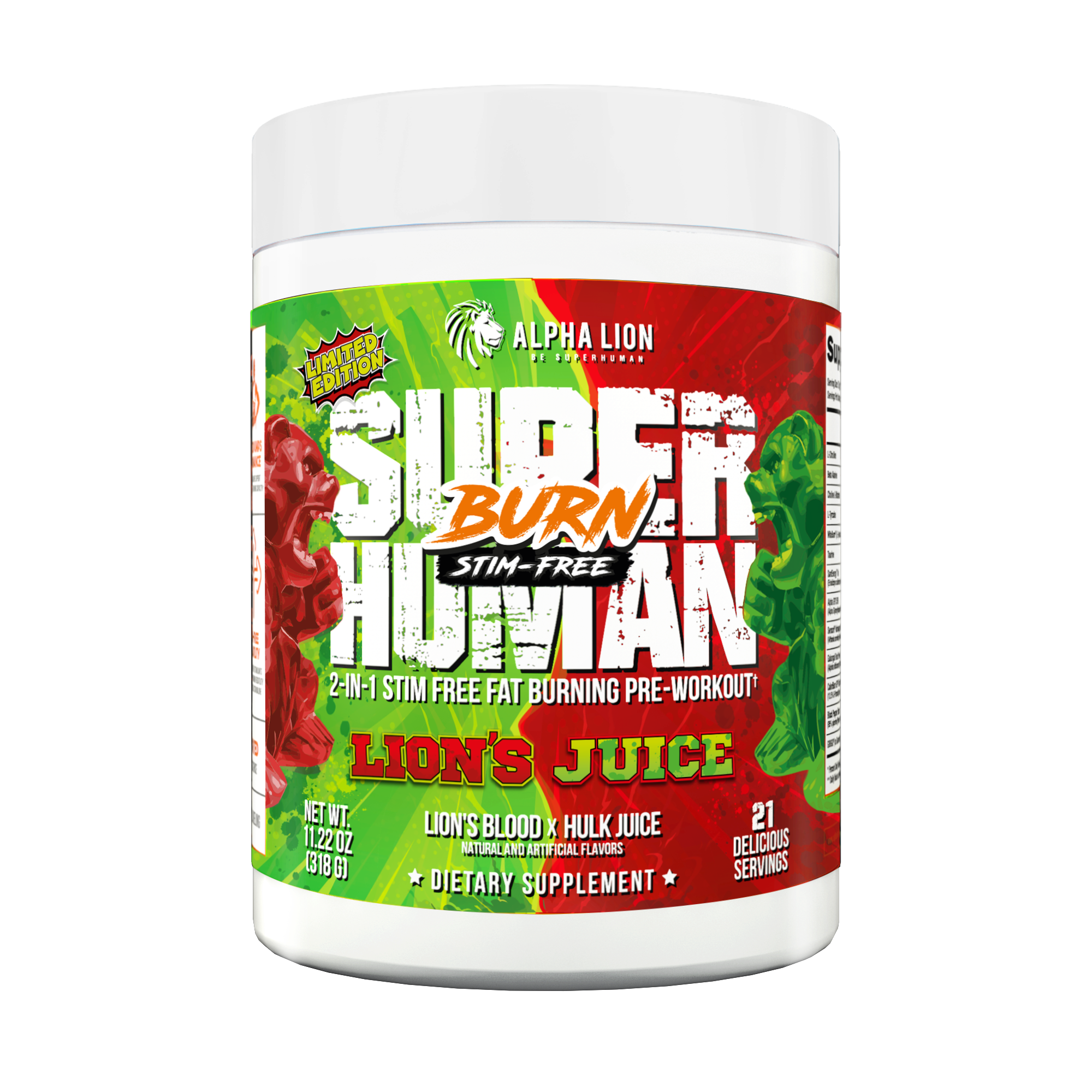 Alpha Lion SuperHuman Burn Stim-Free