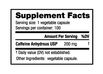 NutraBio Caffeine (200mg)