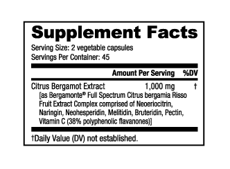 NutraBio Citrus Bergamot (1000mg)