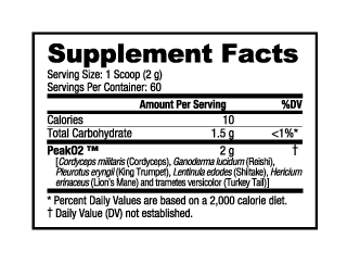 NutraBio PeakO2 Powder