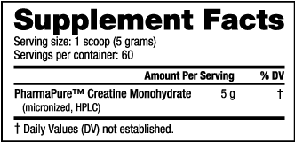 NutraBio Creatine Monohydrate